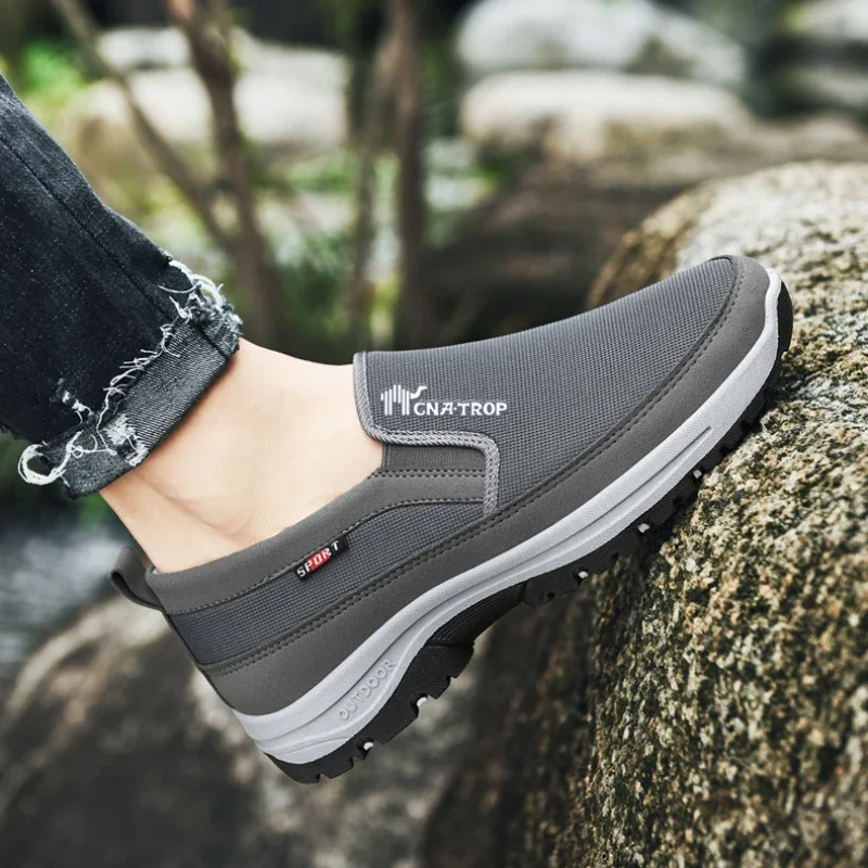 Mocassins pour hommes, baskets en maille respirante, antidérapantes, vulcanisées, semelle souple, couleur unie, chaussures d'eau confortables, Zapatos