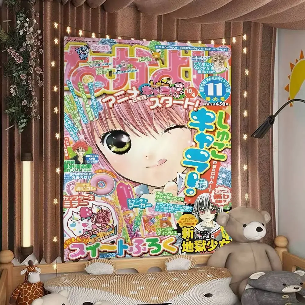 Shugo Chara Japan Wandteppich, böhmische Wandteppiche, Mandala-Wandbehang, Heimdekoration