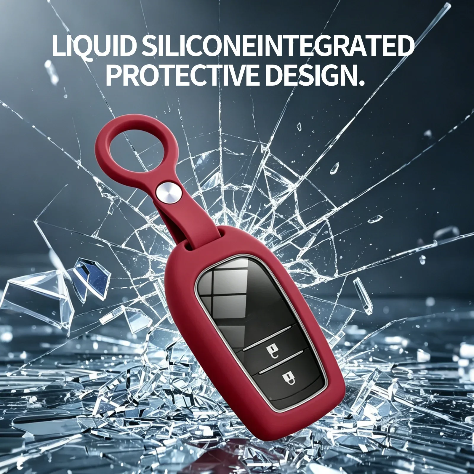 Liquid Silicone Key Cover Soft Anti-Drop Wireless Control Key Protective Case Modified Accessory For Toyota Land Cruiser FJ 2026 detail image 2