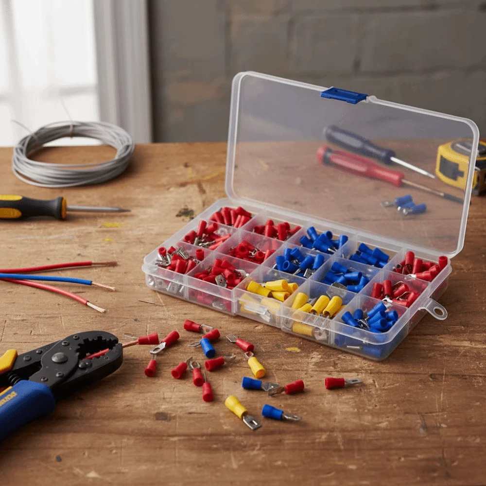 Piggy Back Insulated Spade Terminals Seal Red Blue Yellow Electrical Terminals Crimp Plug Wire Connector Cable Connection