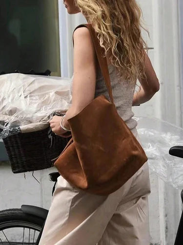 Imagen 2 del producto 2025 nuevo bolso Retro marrón bolso de hombro de gran capacidad, bolso para las axilas, bolso cruzado moda y ocio bolso de mujer para ir al trabajo diario