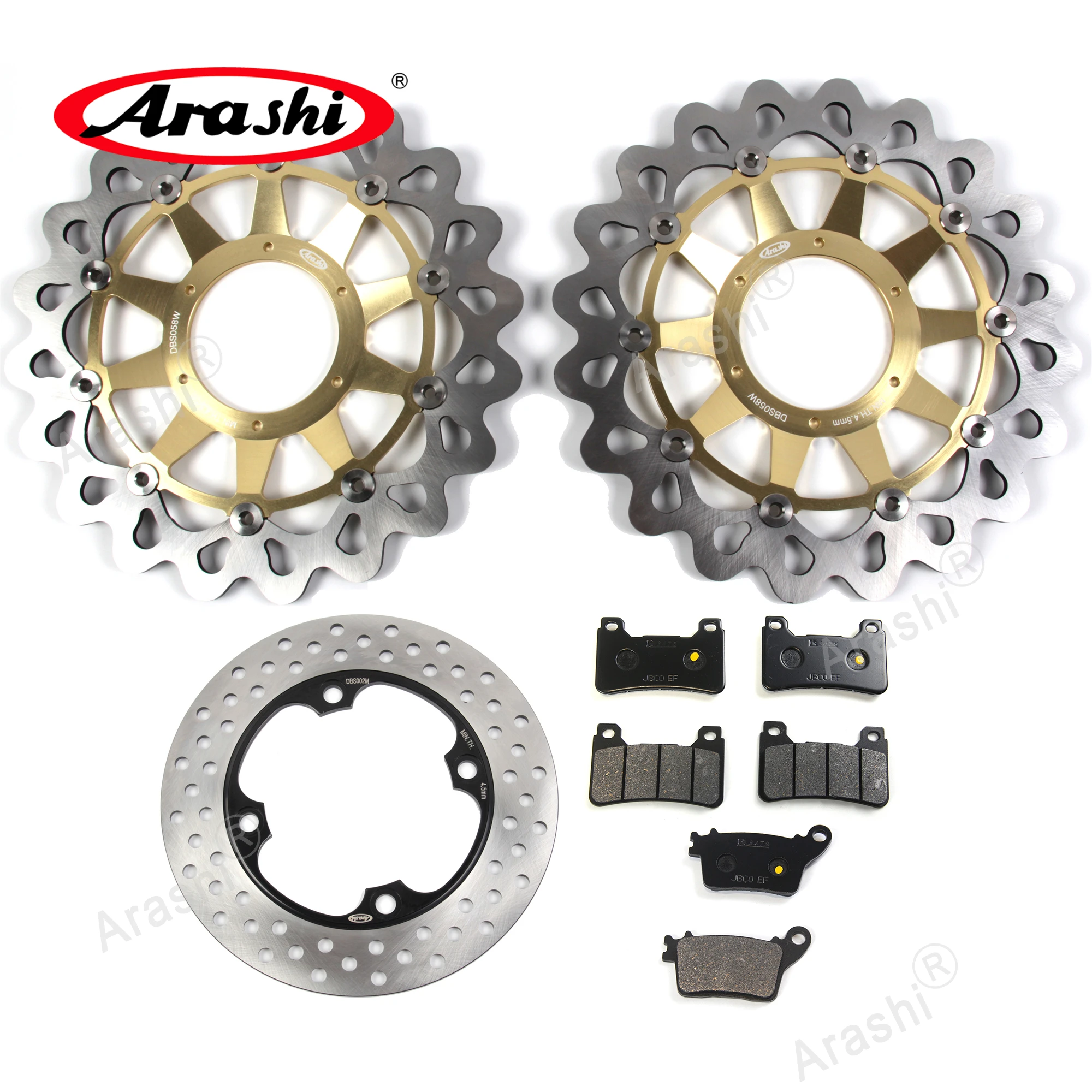

Arashi CNC Front Rear Brake Disc Rotors Brake Pad Set For HONDA CBR1000RR 2008 - 2015 CBR 1000 RR 2009 2010 2011 2012 2013 2014