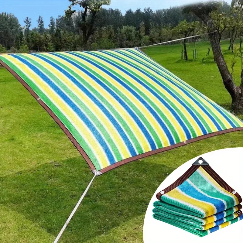 Colorful Sunshade Net. Edge Wrapped, Perforated,and Encrypted Sunscreen Net.Suitable for Courtyards and Rooftops.Easy To Install