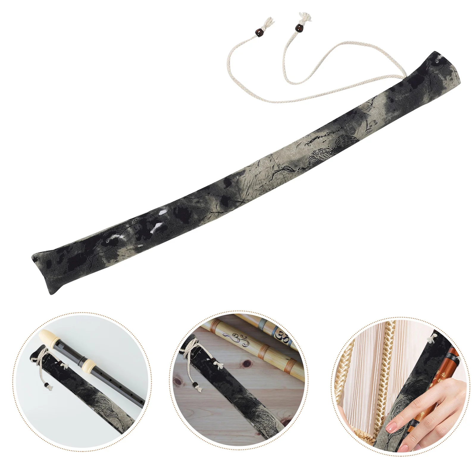 

Portable Flute Storage Case Cloth Carrying Cases for Musical Instruments Instrumental Toy