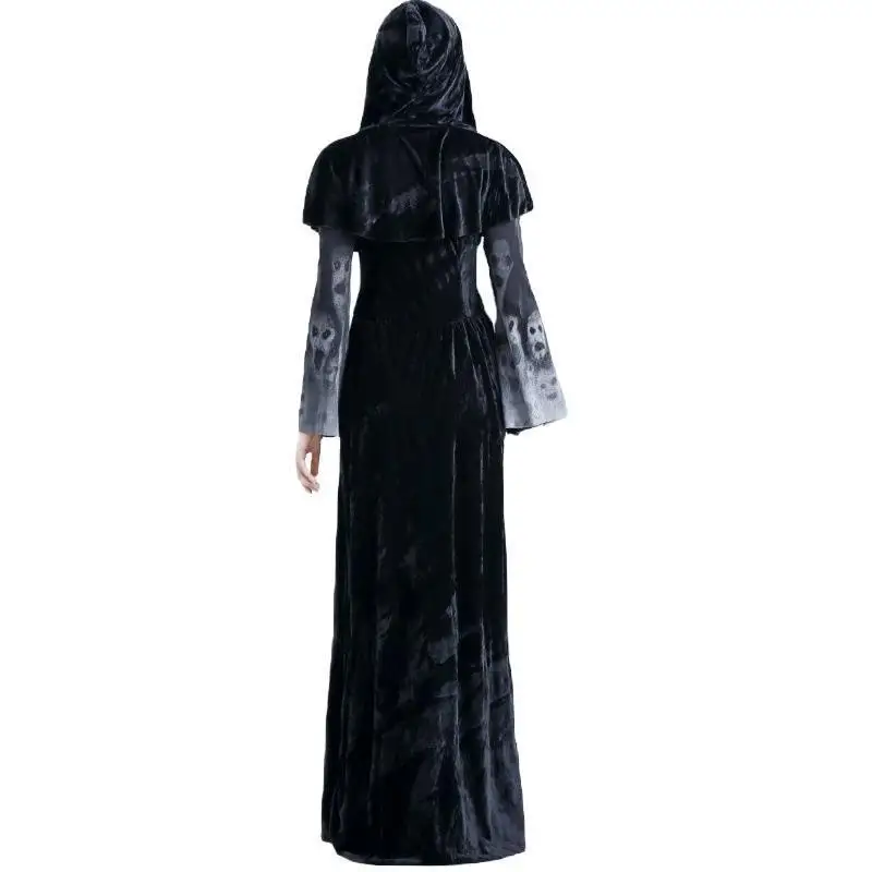 Bla Skeleton Print loween Costume Dr Women's Devil Witch  Death God Dr Eternal Tree loween Costume
