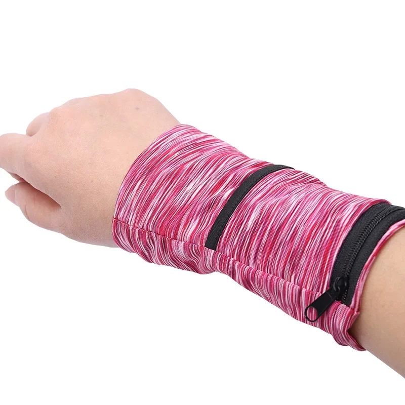 Zipper Running Bags Lightweight Wrist Wallet Pouch for Phone Key Card Sweatband Gym Fitness Sports Cycling Wristband Arm Bag