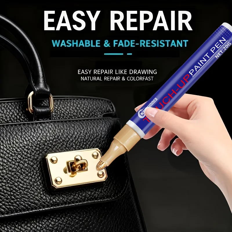 Professional Golden Buckle Zipper Oxidation Wear Repair Pen - Multifunctional Metallic Paint Repair Marker, Golden Logo Oxidatio view 3