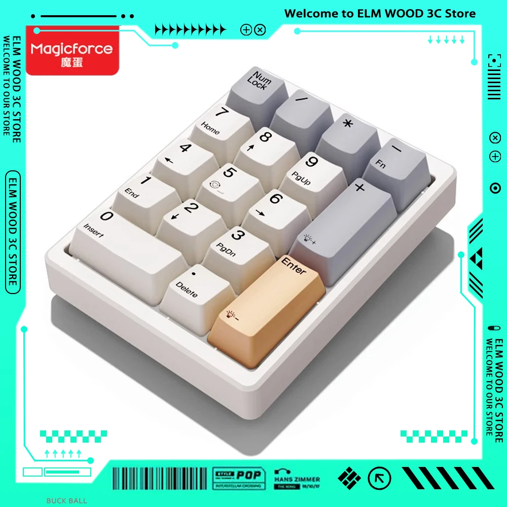 

Magicforce Mf17 Mini Keyboard Portable Keypad Type-C Wired Rgb Backlight Mechanical Keyboard Pc Accessories Office Gaming Gifts