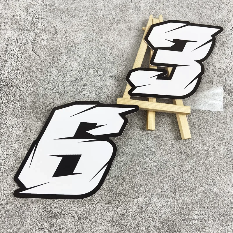 1PC 오토바이 번호 스티커 DIY 오토바이 헬멧 연료 탱크 앞 유리 측면 패널 장식에 대 한 방수 0 ~ 9 비닐 데 칼