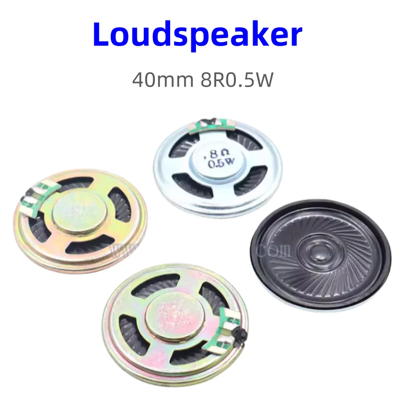 

2PCS/LOT Diameter 40mm 8R0.5W Horn Lron Shell Ultra-thin Small Speaker Doorbell Intercom Speaker