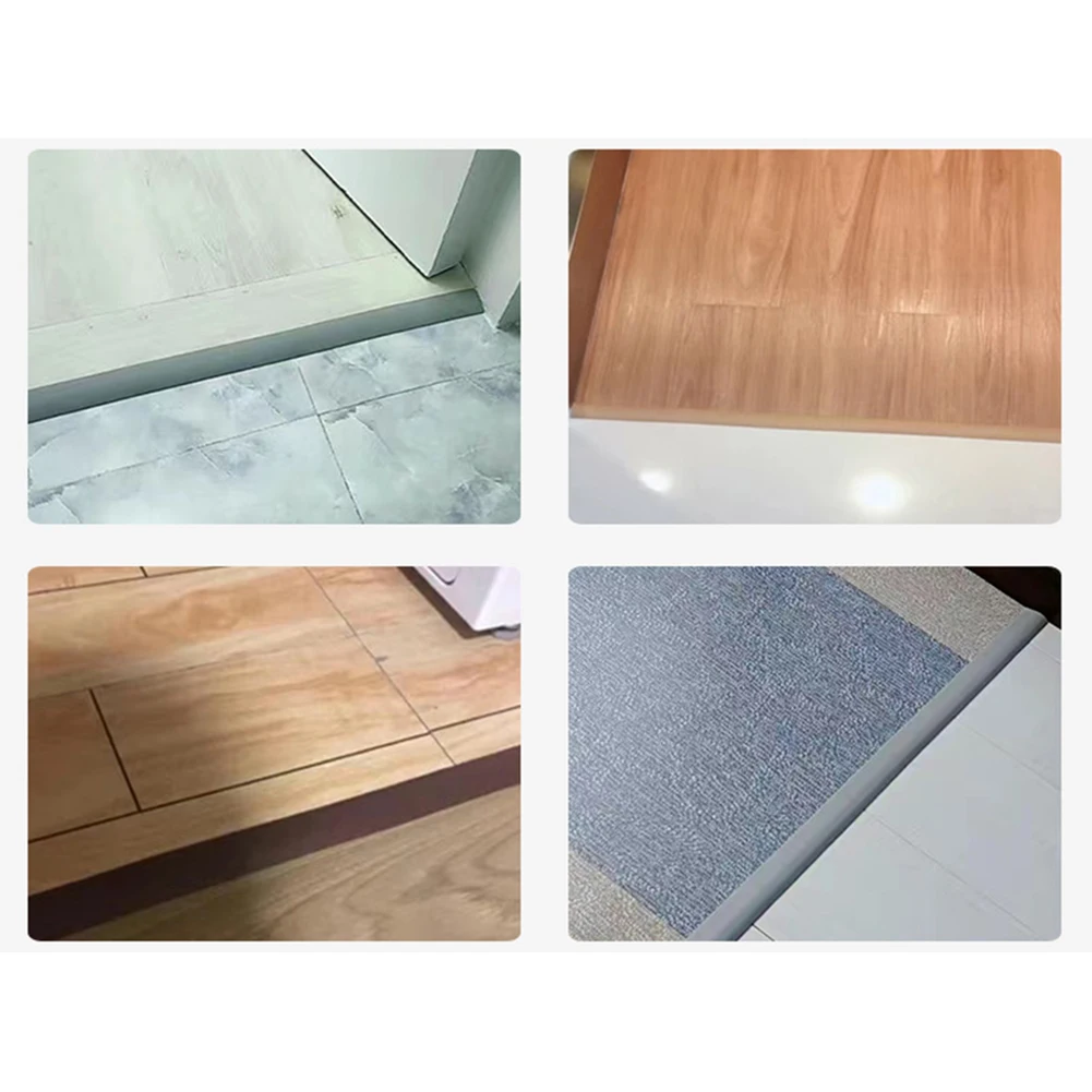 1 tiras de borde de transición de piso de 1m, tiras de borde de alfombra, tiras de borde de piso de plástico, Material de PVC Flexible, 7cm de ancho, espacio de 20mm