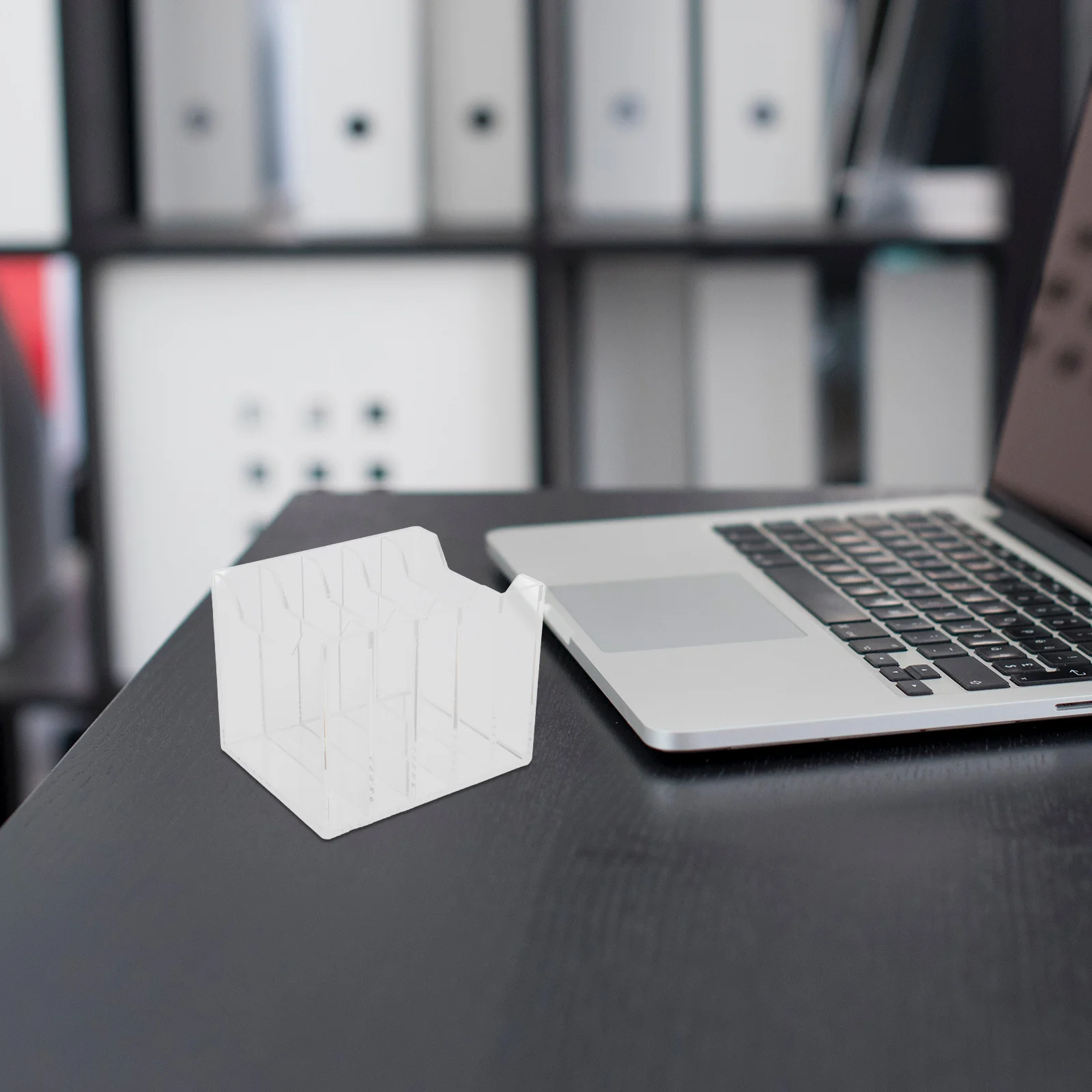 Acrylic Storage Box 5-Slot Desktop Organizer For Office Conference Room Mobile Phone Management Tray Temporary Holder Cell
