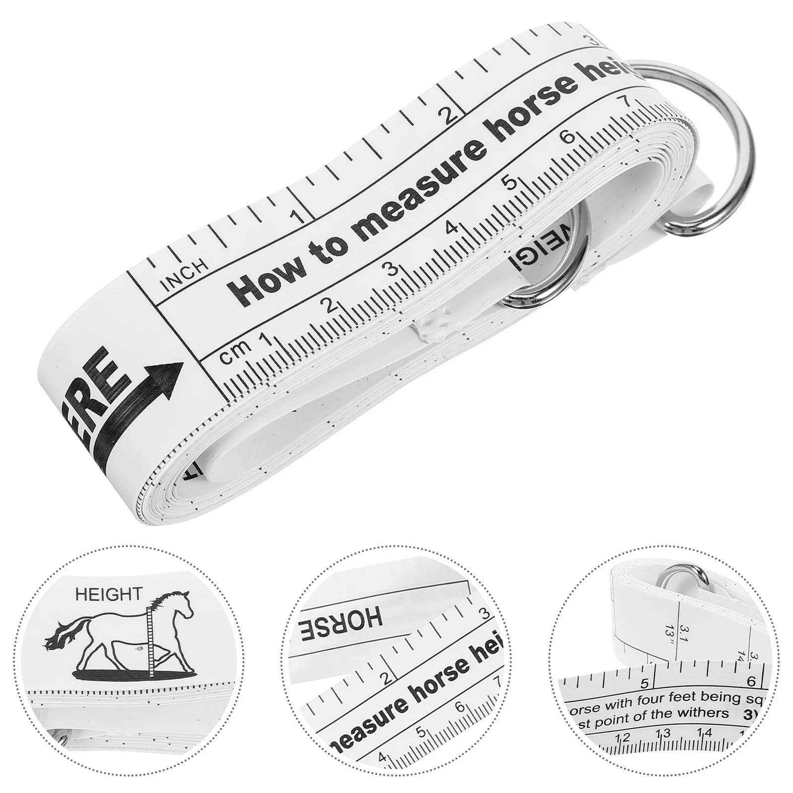 شريط قياس وزن الحصان، أداة محمولة ناعمة ومرنة قابلة لإعادة الاستخدام لأداة قياس وزن الارتفاع الدقيقة