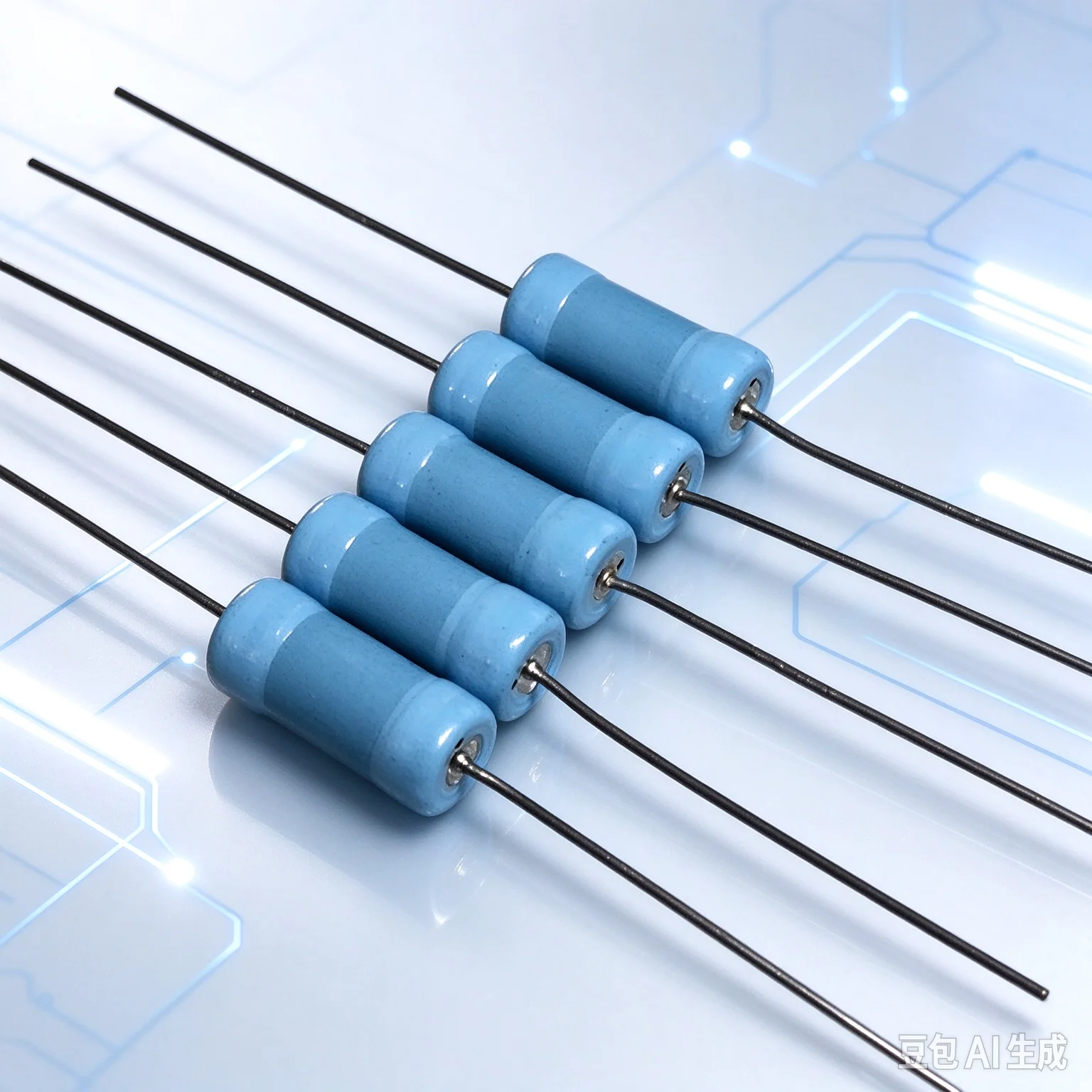 50pcs  Metal Film Resistor for Precision Circuit, DALE 5W 150K 5% Military Grade