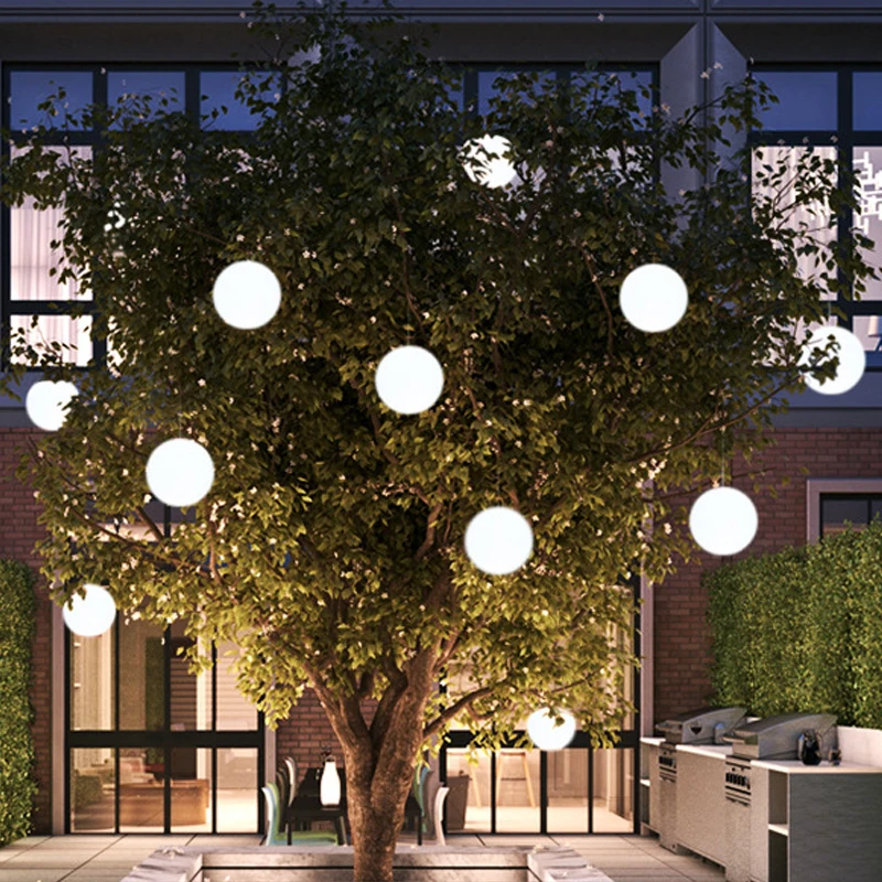 REAQ Electric Connection LED Ball Lights For Garden Decoration D20cm Luminous Ball With Color Changes At Remote Control Riq-BC20