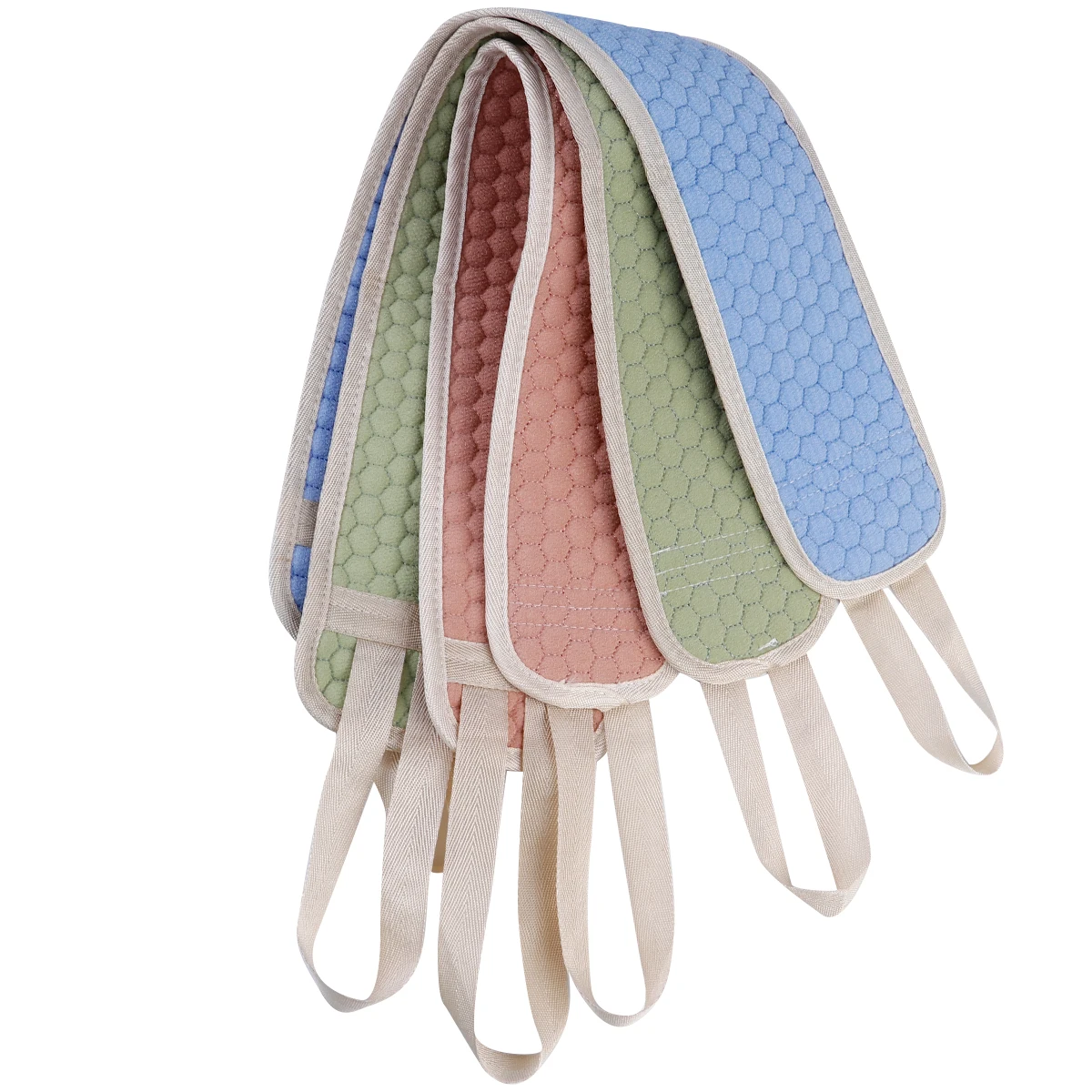 

3pcs Polyester Cotton Bath Scrubbers Thicker Design Exfoliating Body Scrubber Back Bathing Hard Skin Removal Long Strap Bathing