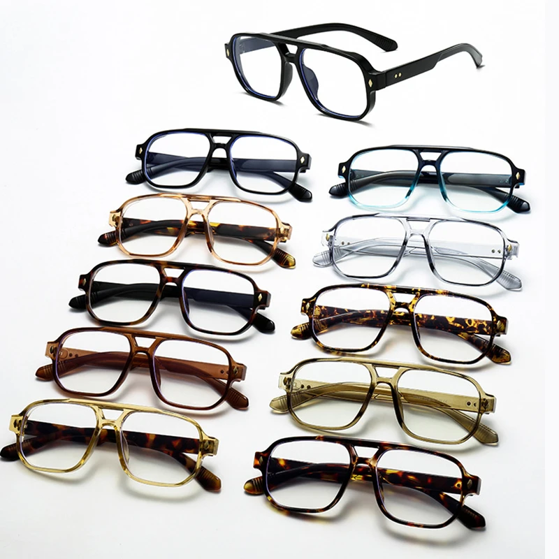 Square Frame Eyeglasses, Trendy Vision Glasses