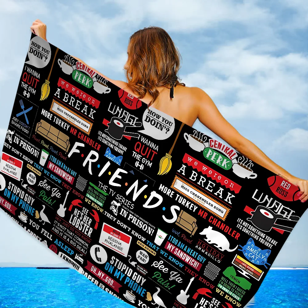 Friends Tv Show Big Microfiber Beach Towels Quick Dry Towel Sand Beach Towels Pool Towel for Travel Swim Pool Yoga