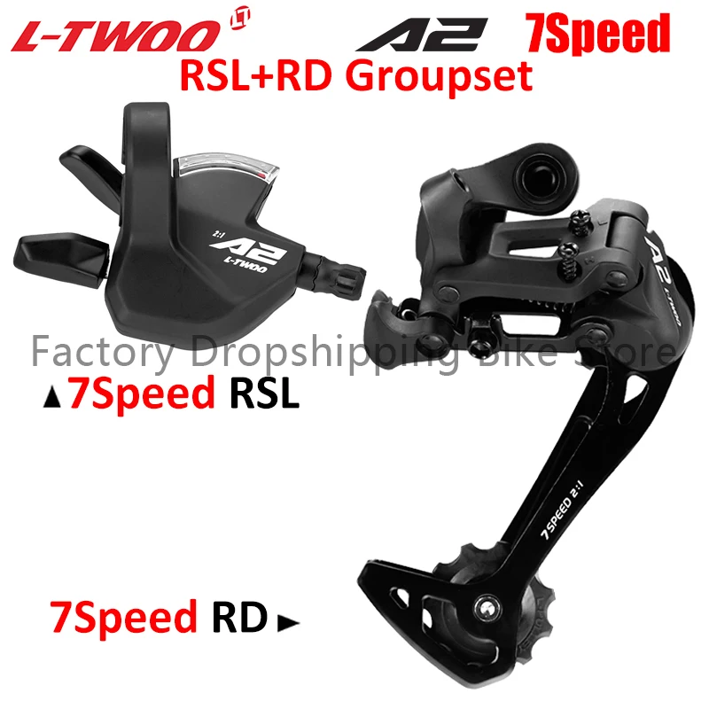 LTWOO A2 1X7 Speed MTB Bicycle Derailleur Groupset 7V Shifter Lever 7S Rear Derailleur Max 42T Cassette Compatible Shimano