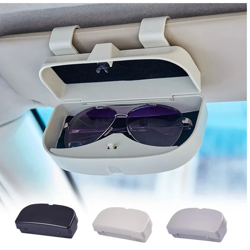 

Car Glasses Box Portable Car Sunglasses Holder In The Car Driving Glasses Holder Eyeglass Case Sun Visor Car Lenses Holder