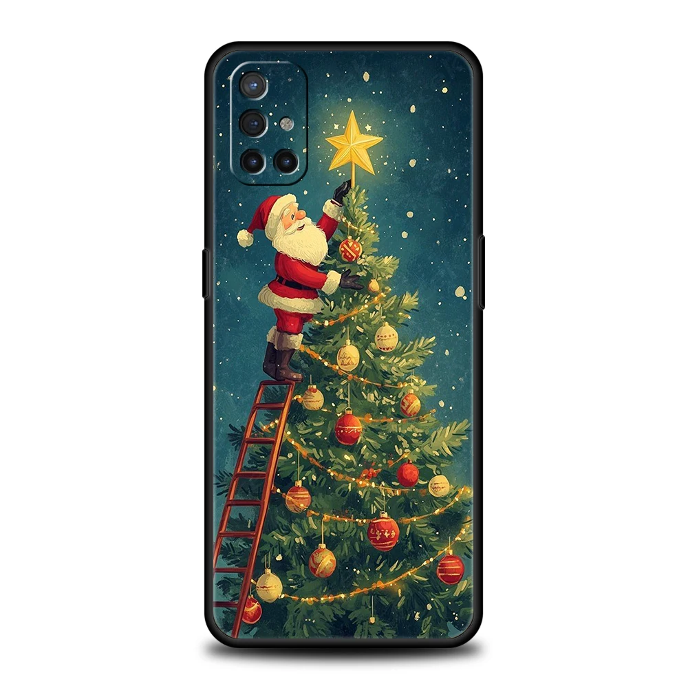 Phone Case For Oneplus 13R 12R 10T 11 R10 Nord N200 N30 N10 10 9 9R 9RT CE 2 3 Pro Lite Soft TPU Cover Christmas Christmas Tree