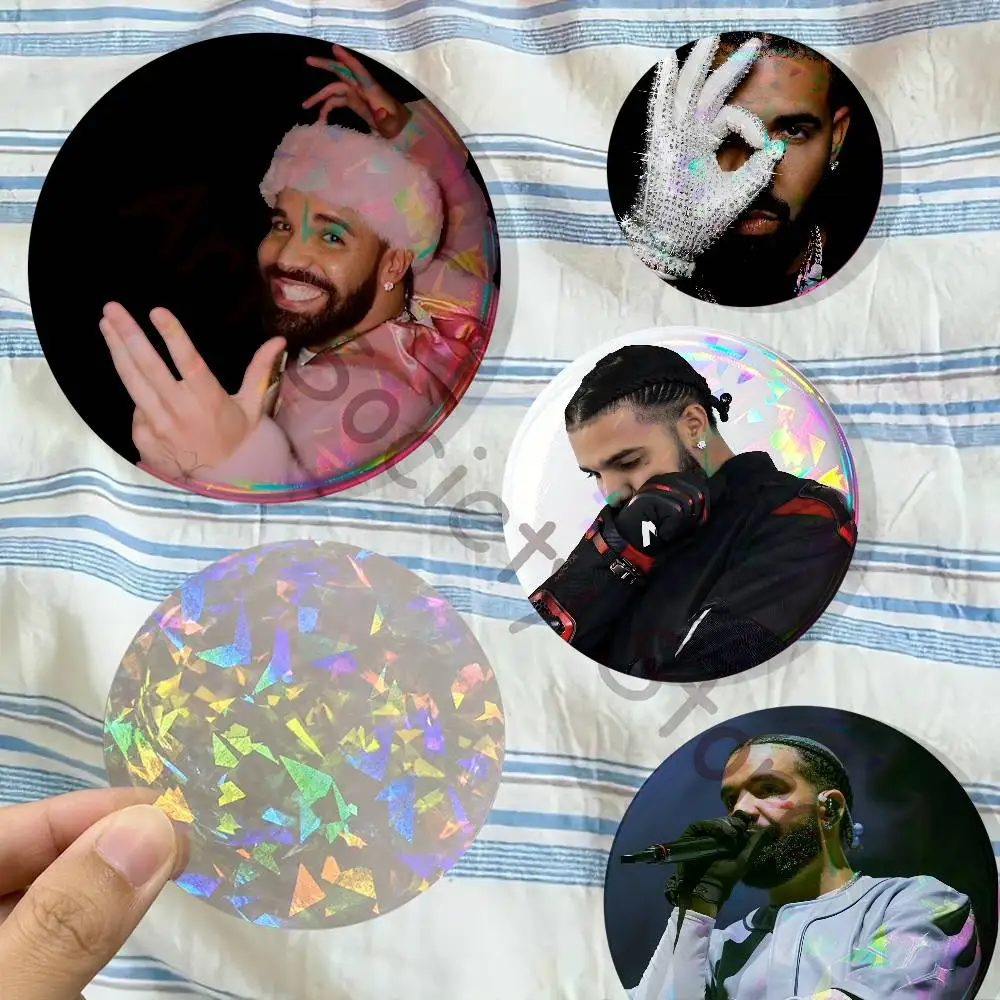 Rapper D-Drake Enamel Pins Funny Cartoon Characters Badge Fashion Jewelry Accessories Round Snap-in Brooch On Backpack