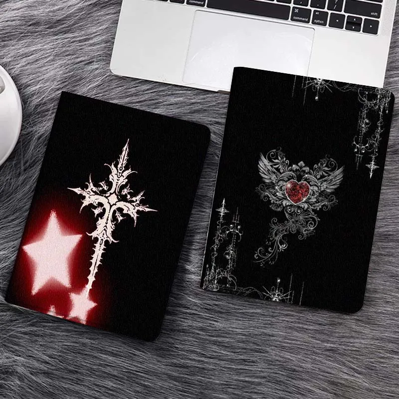 

Чехол для планшета с готическим крестом и красными звездами для Samsung Tab Galaxy S6 S11 A A7 A8 A9 A11 10.1 10.4 10.5 Plus Lite