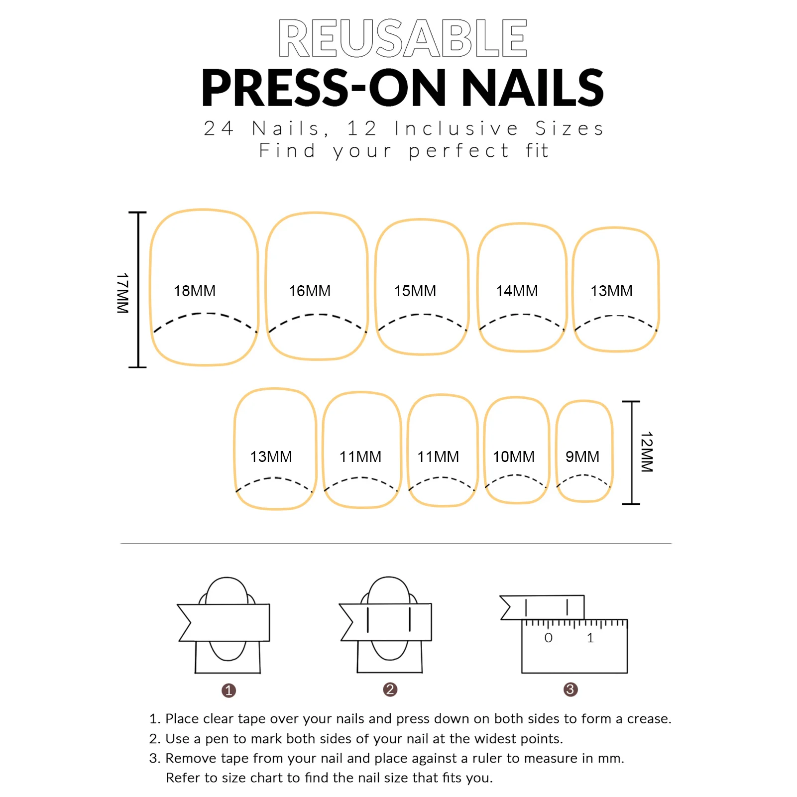 Reusable Press on Nails Orange Glittery for Halloween Party Cute Pumpkin Daisy Resin Fake Nails Short Square Fall Design - view 4