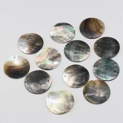 Natural Stone Pendant Big Round Smooth Quartz Fashion Agate Charms For Jewelry DIY Necklace Bracelet Accessories Making 50x50mm