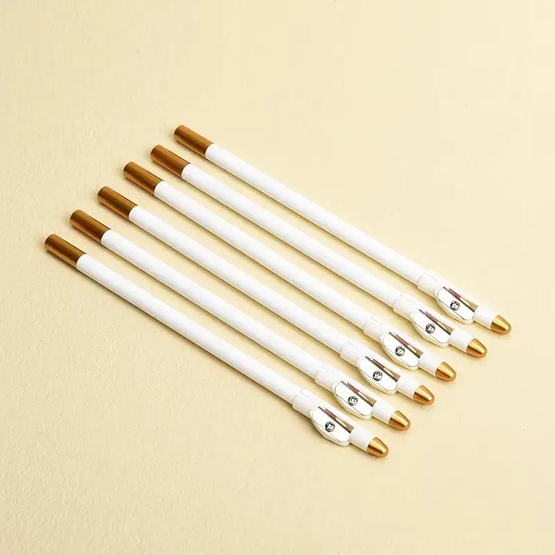 1/4Pcs Edge Hairline Trace Pen White Barber Beard Pencil With Sharpener For Haircut Eyebrow Hair Shaping Makeup view 5