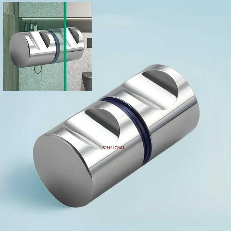 

2 шт., стеклянные дверные ручки для душевой комнаты, раздвижная дверь, двусторонняя ручка, витрина, стеклянная ручка, фурнитура для ванной комнаты, дверные ручки