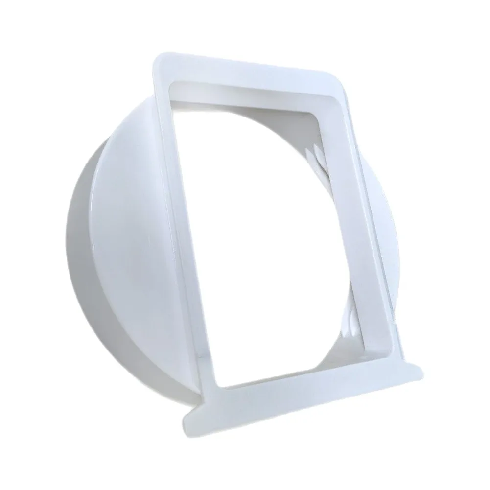 15cm Hose Adapter for Midea Portable Air Conditioners White ABS Interface Fits 5.9 Inch Rectangular Duct Opening