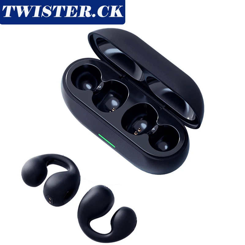 

Wireless Ear Clip Open Ear Headphones With Charging Case Bone Conduction Earphones Gym Headphones For Sport Cycling Running Work