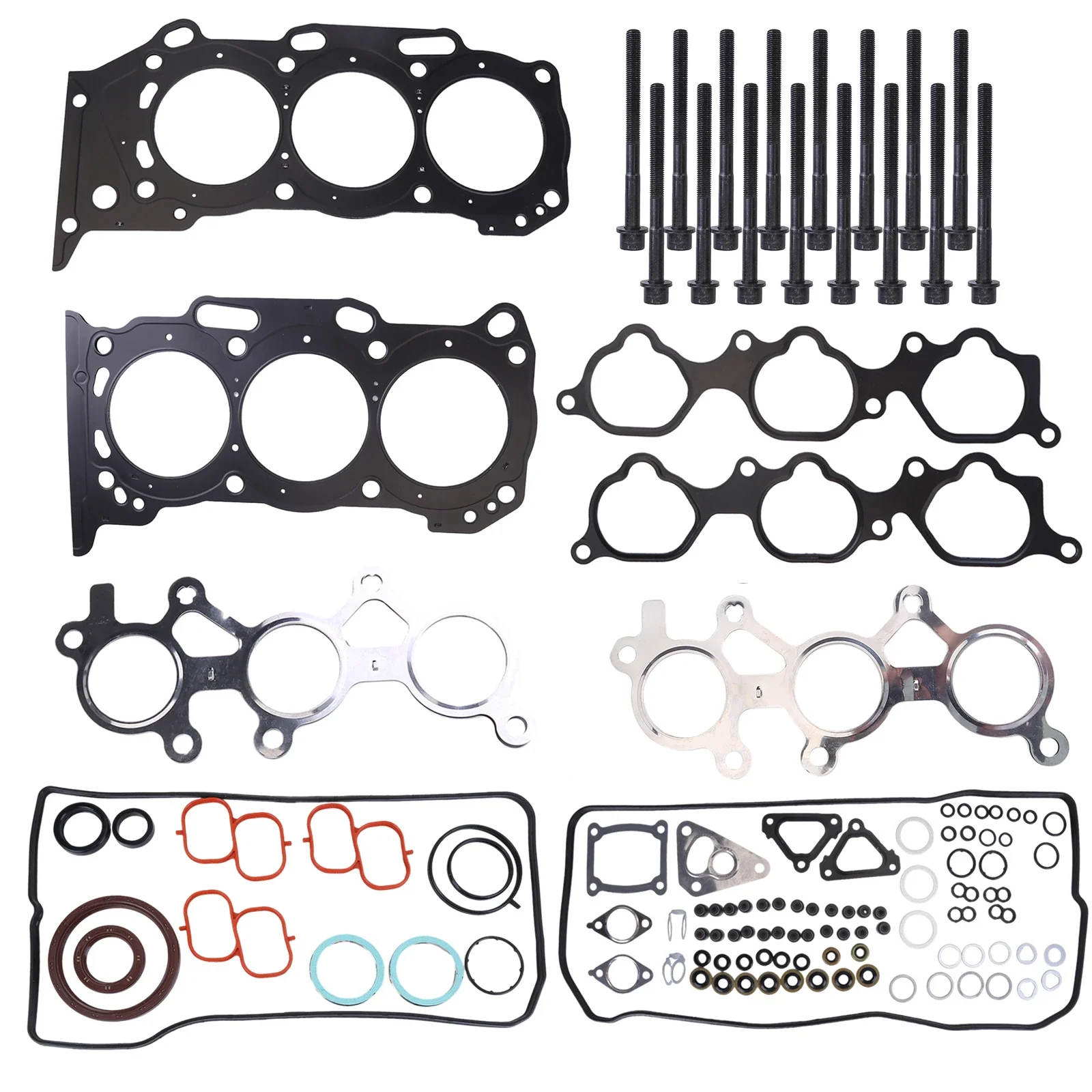 Set guarnizioni testata con bulloni compatibili per Toyota Camry Sienna Lexus ES350 3.5L 2GRFE 2005-15
