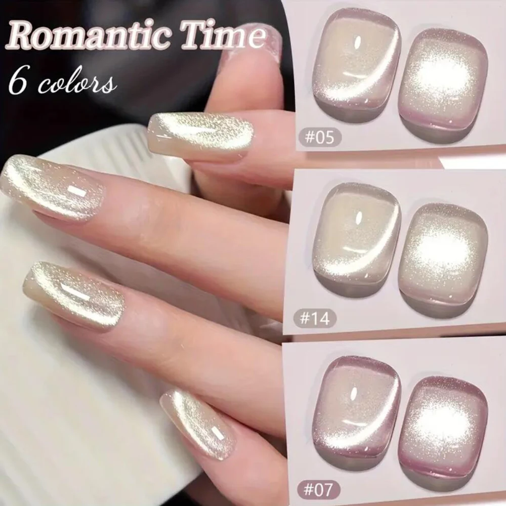 5ml 핑크 그린 블루 퍼플 마그네틱 캣아이 네일 폴리쉬 글리터 홀로그램 UV 젤 바니쉬 반사 캣아이 네일 폴리쉬 0.17oz