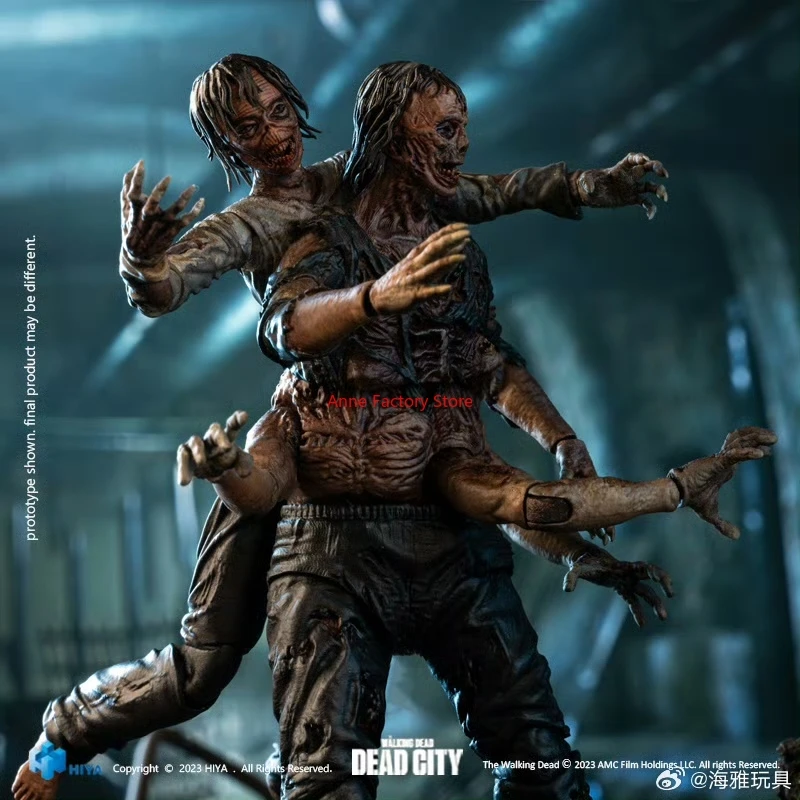 

HIYA 1/18 4-дюймовая фигурка изысканная мини-серия «Ходячие мертвецы город Уокер король аниме»