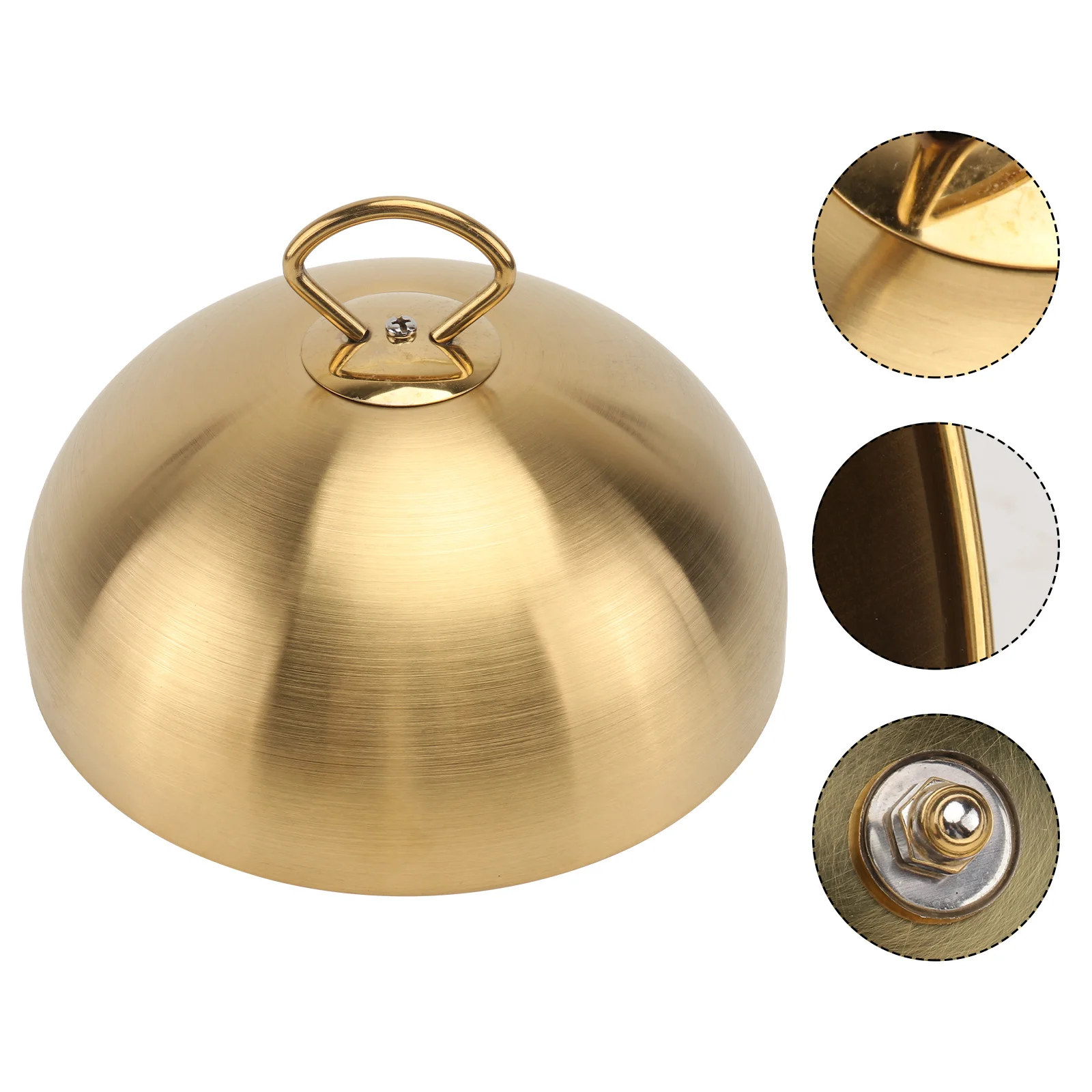 

1Pcs Stainless Steel Steak Cover Rounded Corner Anti Splash Handle Heat Resistant Kitchen Cooking Hood Food Protector