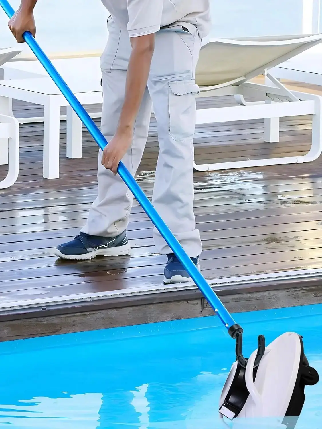 2 Stück Haken für Roboter-Poolreiniger, Universeller Teleskopstangen-Haken für Poolreinigungsroboter, Haken für Poolstange, Poolreiniger-Zubehör – Detail 3