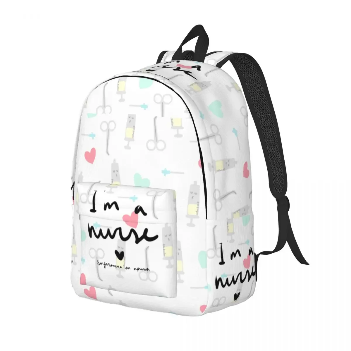 I am A Nurse Cute Backpack for Kids Student School Bookbag Enfermera En Apuros Daypack Kindergarten Primary Bag Lightweight