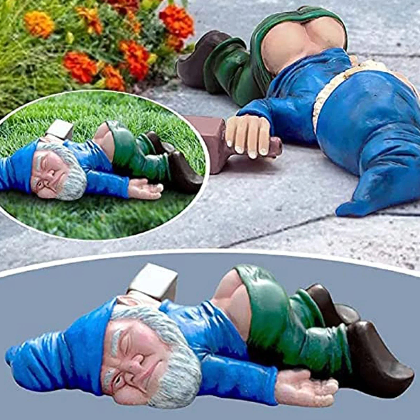 15 Cm Creative Funny Drunk Gnome Dwarf Statue Christmas Garden Dwarf Gnomes Statues Resin Decorations Christmas Table Ornament