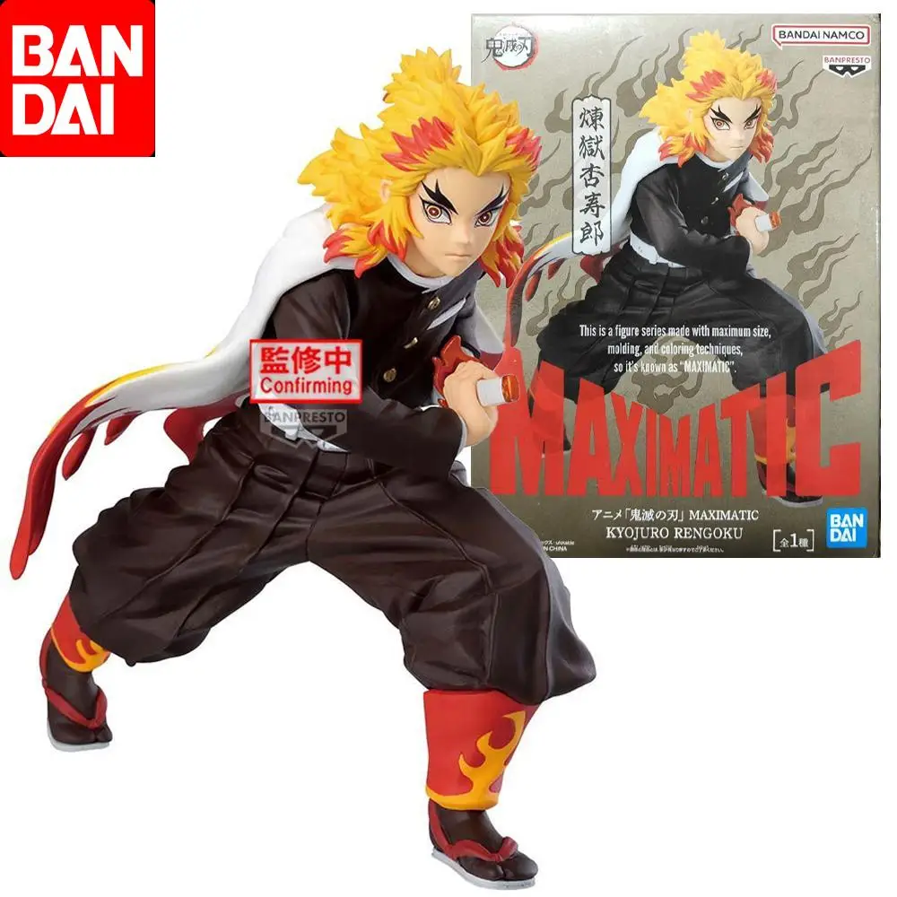 

Bandai оригинальная фигурка Demon Slayer Maximatic Kyojuro Rengoku, аниме, игрушки для мальчиков и девочек, детские подарки на день рождения