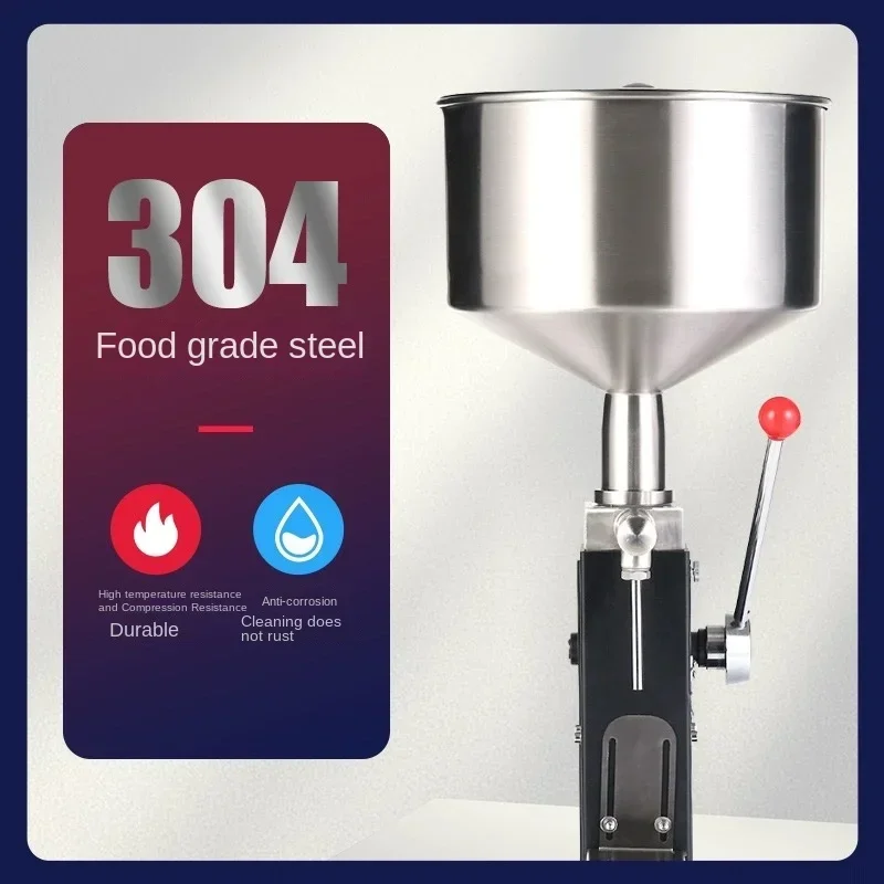 

Manual Liquid Filling Machine 5-50ml/10-100ml Adjustable Bottle Filler for Sauce Honey Juice Beverage Water - 10L Capacity