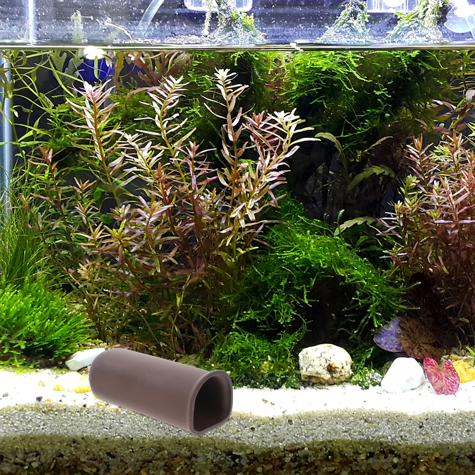 

Pottery Clay Aquarium Fish Tank Shrimp Cave Coffee Decorative Hideout House Realistic Lifelike Fish Shelter Aquarium Landscaping