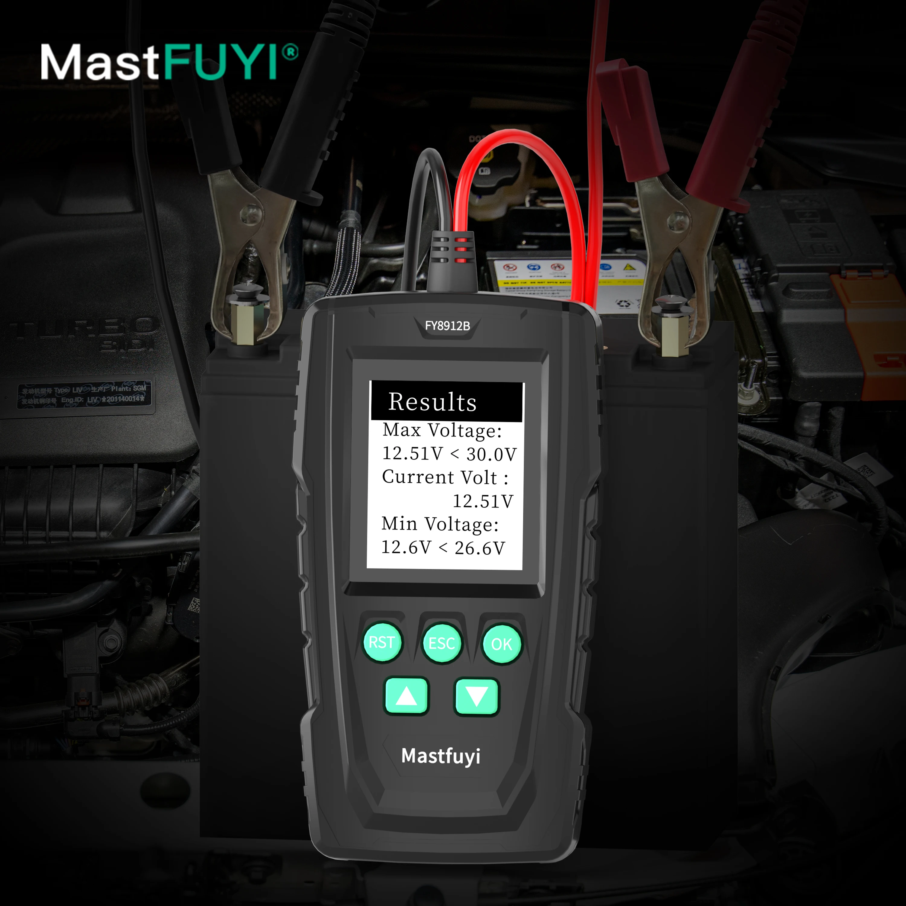 MASTFUYI FY8912B: Professional 12V/24V Car Battery Tester & System Analyzer - Comprehensive Diagnostics For Lead-Acid Batteries