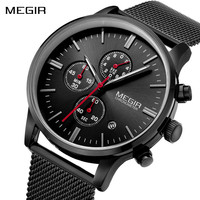 MEGIR Men's Watch Luxury Brand Quartz Wristwatch Waterproof Man Business Casual Watches Chronograph Clock Relogio Masculino 2011