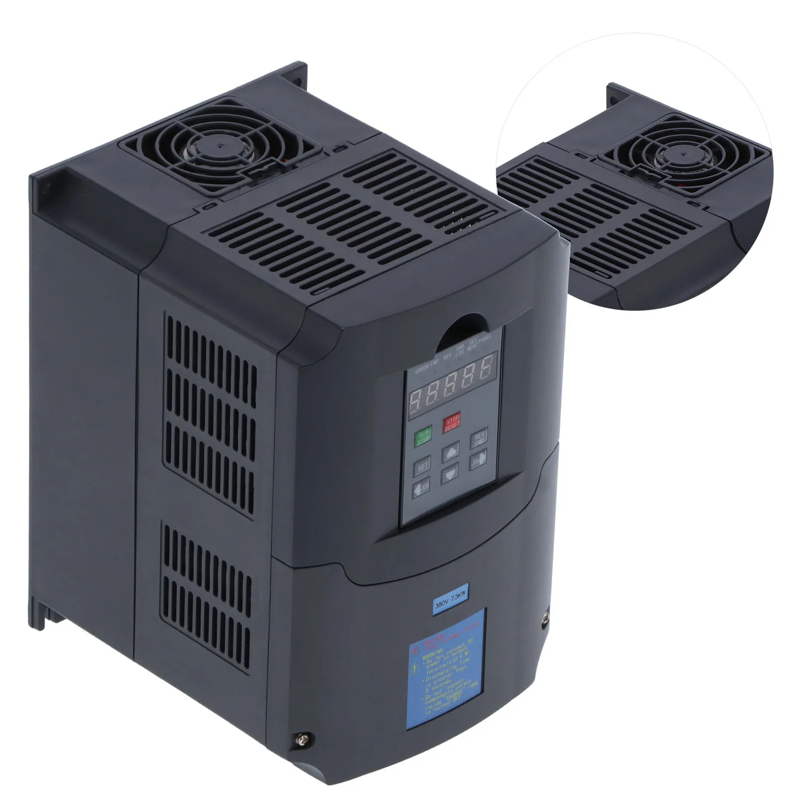 وحدة تحكم في سرعة المحرك محرك التردد المتغير 3‐المرحلة VFD وحدة تحكم في سرعة المحرك 380 فولت مخرج 7.5 كيلو وات ‐ 3075 عاكس ناقلات