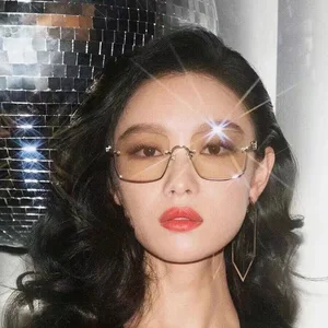 OLAMINS Half Rim Óculos de sol, Óculos Vogue, Nova moda, 2024 6 principais vendas oculos feminino vogue - №5