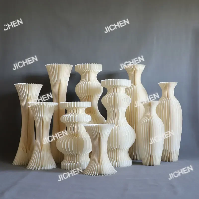 

HZ Wedding Props Origami Dessert Table Ornament Roman Column Wedding Stage Arrangement Decorative Flower Column