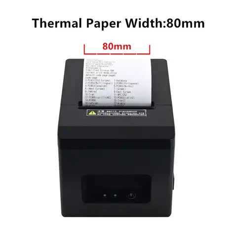80 mm POS-termisk kvittoskrivare med automatisk skärare, kassalåda, USB/LAN/Bluetooth/WIFI för Android/iOS/Windows/Mac 12 best sales POS-terminalmaskin - №6