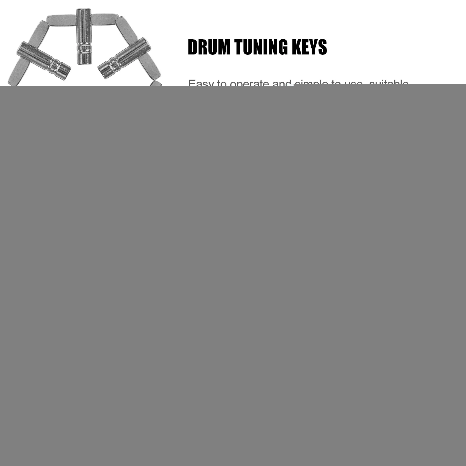 

6pcs Drum Drum Keys High-Quality Stainless Steel Tuning Tool Adjustable Kits Drums Snare Practical Long-Lasting